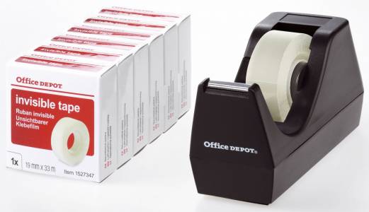 Tapedispenser Office DEPOT bordmodel m/6rl tape 19x33mm