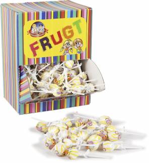 Slikkepinde m/frugtsmag Bl&aring;vand bolcher 200stk/pak