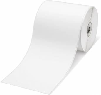Labeltape Brother RDS01E2 102mmx44,3m sort p&aring; hvid papirtape