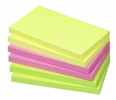 Notes Info brilliant mix 125x75mm 6blk/pak