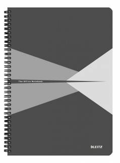 Notesblok Leitz Office karton gr&aring; A4 kvadreret