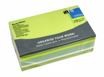 Kubusblok Info Colour mix 125x75mm STICKY 450bl/blk