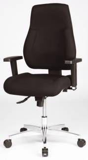 Kontorstol RS-PRO Signum sort syncro med arml&aelig;n