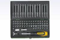 Proxxon Bitss&aelig;t i metal &aelig;ske 75 dele