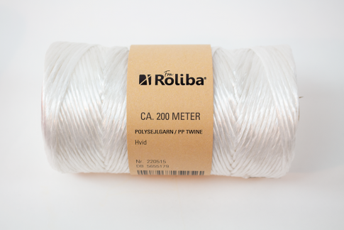 Polysejlgarn hvid PP ca.1,5 mm x 200 m