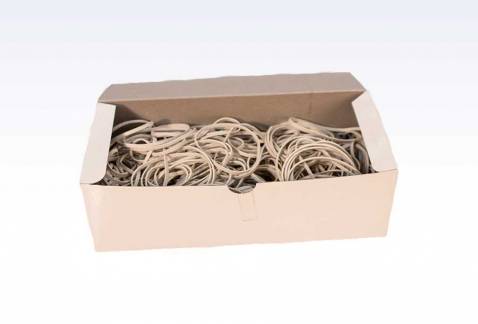 Gummib&aring;nd hvide  180 x  5 mm 500 g  &aelig;ske