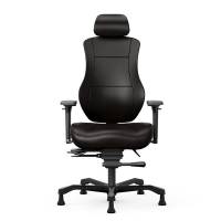 Kontorstol Coreza 24/7, L&aelig;der med glidesko