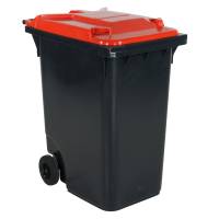 Affaldsbeholder 360l rødt låg