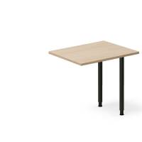 Skrivebord, tilbyg DNA Eg 800x600mm I-ben Sort