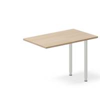 Skrivebord, tilbyg DNA Eg 1000x600mm I-ben Alugr&aring;