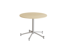 Rundt bord Zam Ø900 mm, birk laminat på alugråt stel