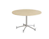 Rundt bord Zam Ø1200 mm, birk laminat på alugråt stel