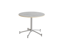 Rundt bord Zam Ø900 mm, lysegrå linoleum på alugråt stel