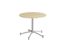 Rundt bord Zam Ø900 mm, lyddæmpende birk laminat på alugråt stel