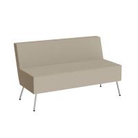 Sofa 2-pers Piece uden armlæn, betrukket med beige tekstil, metalben