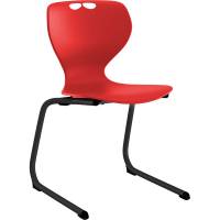 Stol Tarris, rødt sæde med sort C-stel