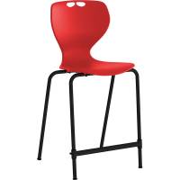 Stol Tarris Junior High, rødt sæde med sort stel