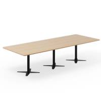 Konferencebord DNA, Eg 3200x1200 mm rektangulært, Sort understel
