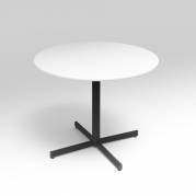 Bord Cruzo Ø1200 mm hvidt med sort understel