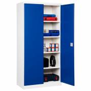 Opbevaringsskab i stål - ASHV 1980x980x470mm Blå døre