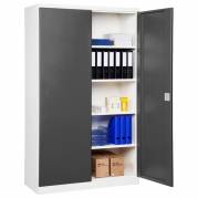 Opbevaringsskab i stål - ASHV 1980x1200x470 mm Grå døre