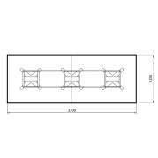 Konferencebord DNA rektangulært 3200x1200mm hvid, hvidt understel