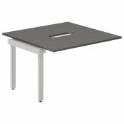 Studie-/Kontorbord DNWS P 2x1200x600mm Antracit/RAL9006
