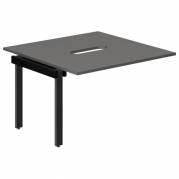 Studie-/Kontorbord DNWS P 2x1200x600mm Antracit/RAL9005