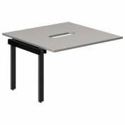 Studie-/Kontorbord DNWS P 2x1200x600mm Grå/RAL9005