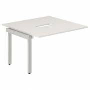 Studie-/Kontorbord DNWS P 2x1200x600mm Hvid/RAL9006