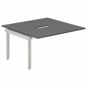 Studie-/Kontorbord DNWS P 2x1400x700mm Antracit/RAL9006