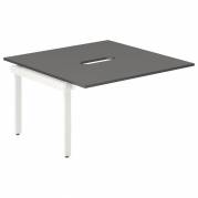 Studie-/Kontorbord DNWS P 2x1400x700mm Antracit/RAL9016