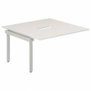Studie-/Kontorbord DNWS P 2x1400x700mm Hvid/RAL9006