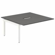 Studie-/Kontorbord DNWS P 2x1600x800mm Antracit/RAL9016