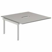 Studie-/Kontorbord DNWS P 2x1600x800mm Grå/RAL9006
