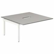 Studie-/Kontorbord DNWS P 2x1600x800mm Grå/RAL9016