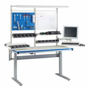 Arbejdsbord ErgoMini, EL komb. 3 1500 x 800 mm