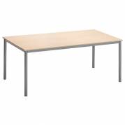 Bord Combi 1600x800 mm Birk på alugrå understel