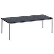Bord Combi 2000x800 mm Sort mønster på alugrå understel