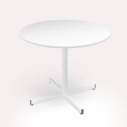 Bord Cruzo Ø1200mm Hvid med hvidt understel