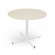 Bord Cruzo Ø1200mm Birk med hvidt understel
