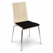 Stol Cafe VII Plus Birk/Sort