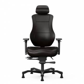 Kontorstol Coreza 24/7, L&aelig;der med glidesko