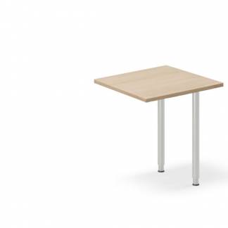 Skrivebord, tilbyg DNA Eg 600x600mm I-ben Alugr&aring;