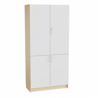 Mora Højskab med delte døre 2100x1000x470mm grå laminat