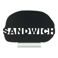 Securit® silhouet SANDWICH bordskilt med alufod