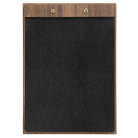 Securit® A4 WALNUT LEATHER menuholder