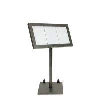 Securit® COATED STEEL LED Informationsdisplay 95 til  3xA4, sort - komplet kit