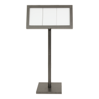 Securit® COATED STEEL LED Informationsdisplay 135 til  3xA4, sort - komplet kit