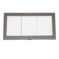Securit&reg; COATED STEEL LED Informationsdisplay panel til 3xA4, sort, hvidt lys